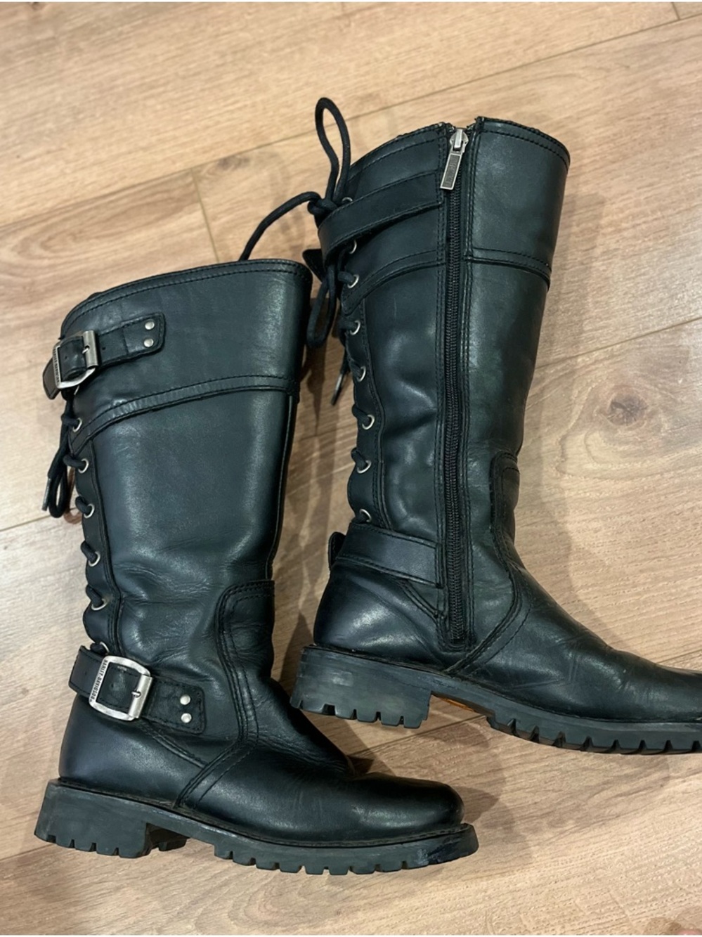 Harley Davidson’s Women’s Alexa Back Lace Leather Motorcycle Boots (D85167)